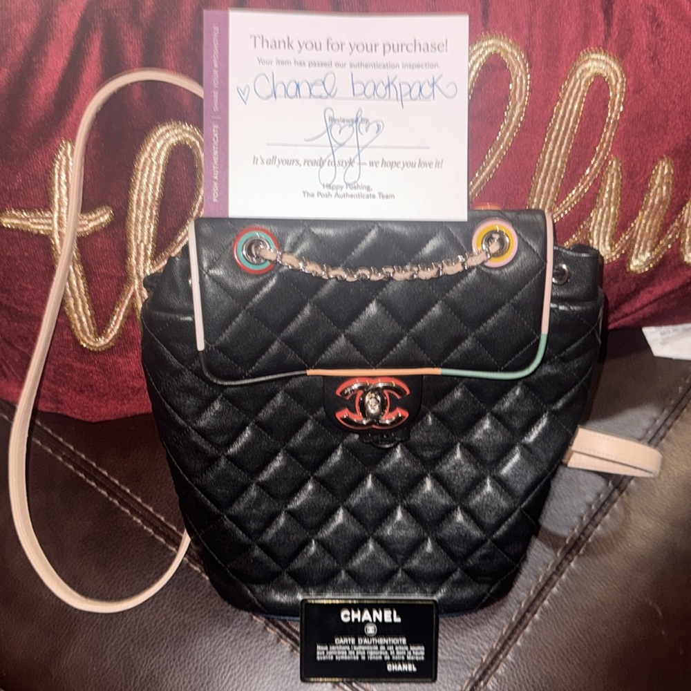 Authentic Chanel Cuba Urban Spirit Lambskin Backpack